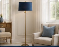 Blue floor lamp