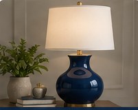 Navy blue lamp