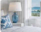 Coastal blue lamp